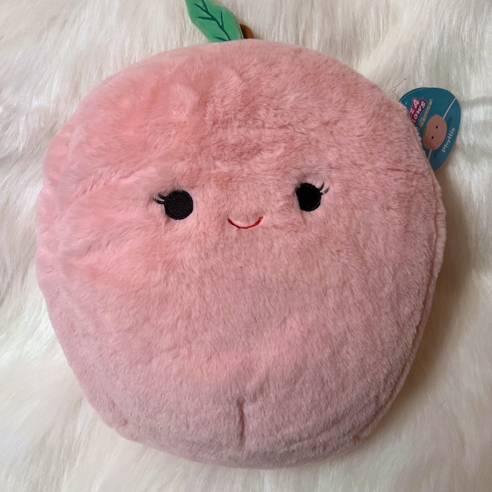 Fuzzamallow Phyllis the peach 12” plush